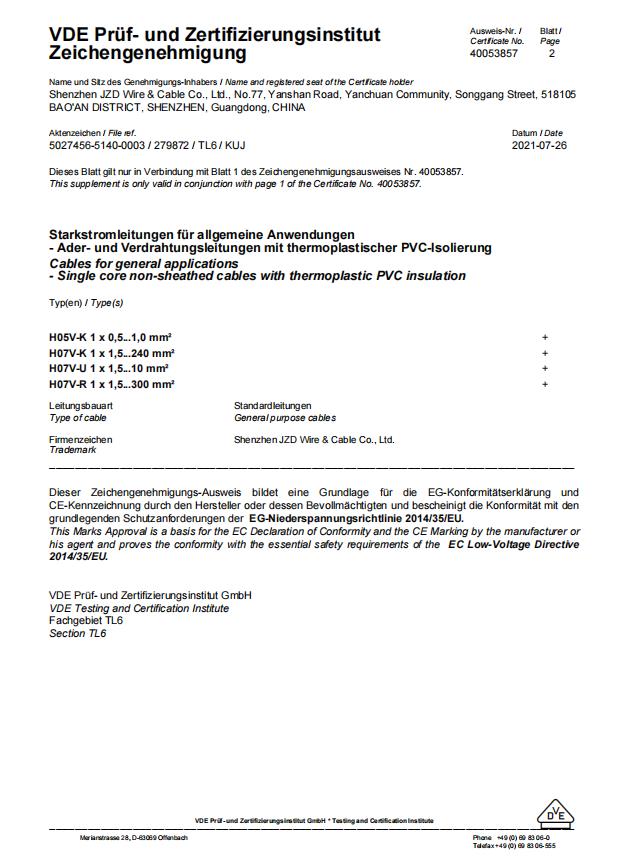建圳達vde認證電線